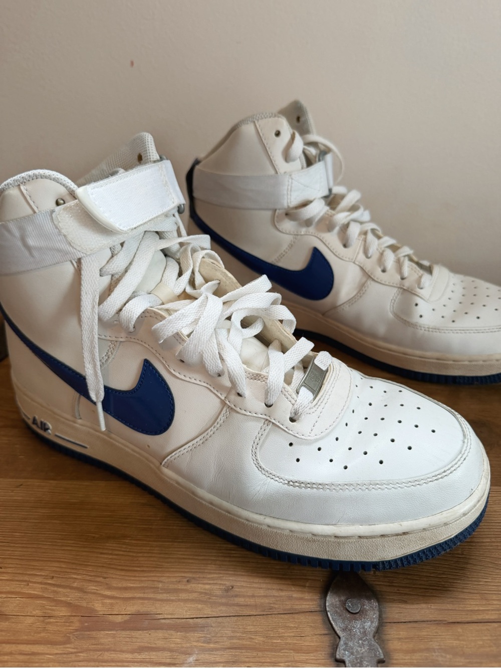 Nike Air Force 1 High OG White Royal Blue Men's Size 11.5